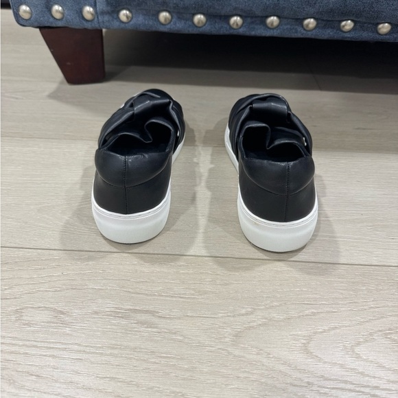 J/Slides Black Faux Leather Slip-On Sneakers - Picture 5 of 10